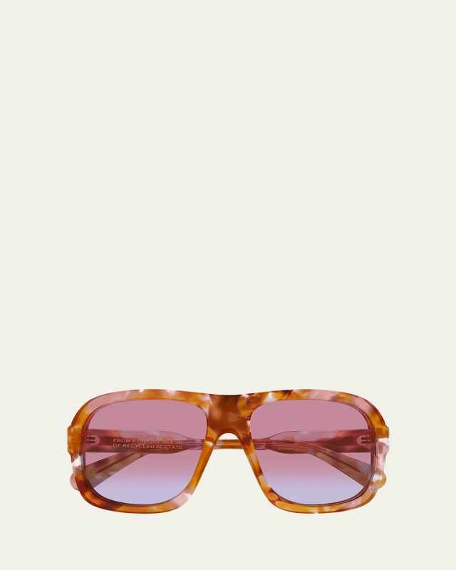 Gayia Acetate Semi-Shield Sunglasses